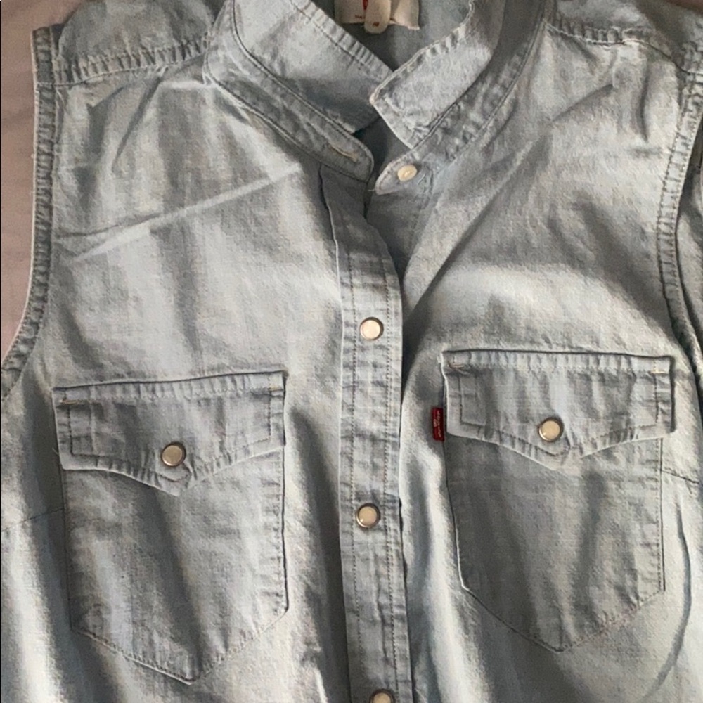 Jean Dress. Button up with pockets